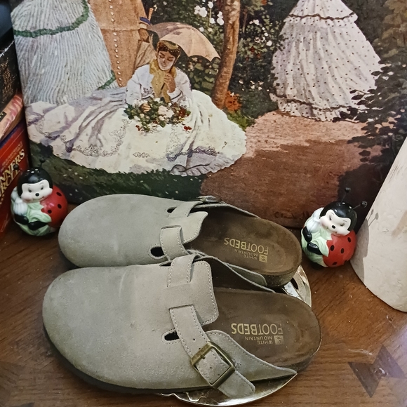 White Mountain Footbed Sandals Brown Leather 6M.Buckle. Slip On Slide On. - Picture 15 of 15